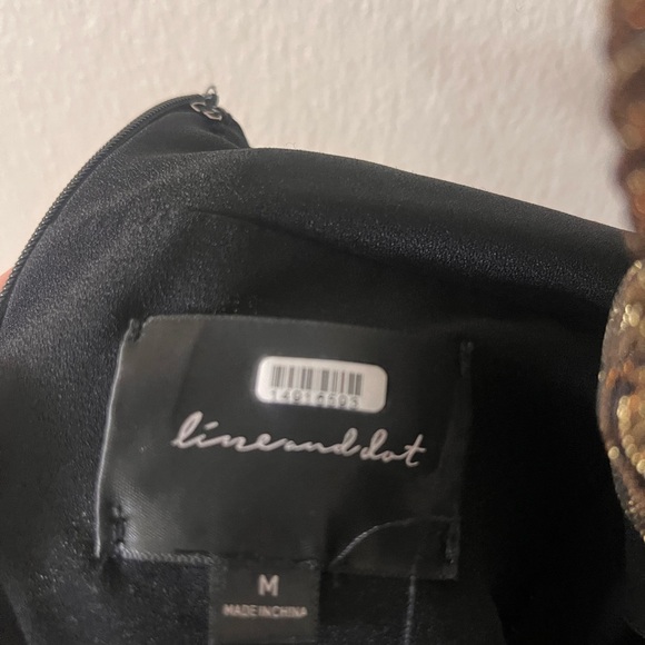 Line + Dot Sonia Gown Maxi Dress in Gold Size Medium - Picture 6 of 8